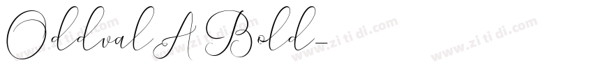 OddvalA Bold字体转换